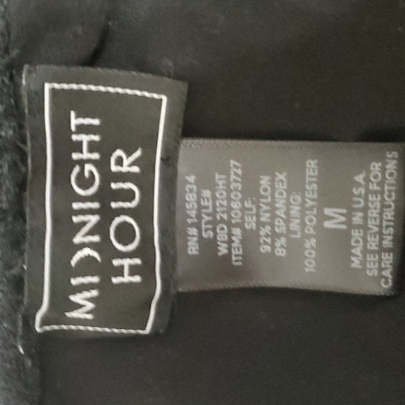 MIDNIGHT HOUR Black Floral Lace Short Dress Size Medium - Picture 7 of 8